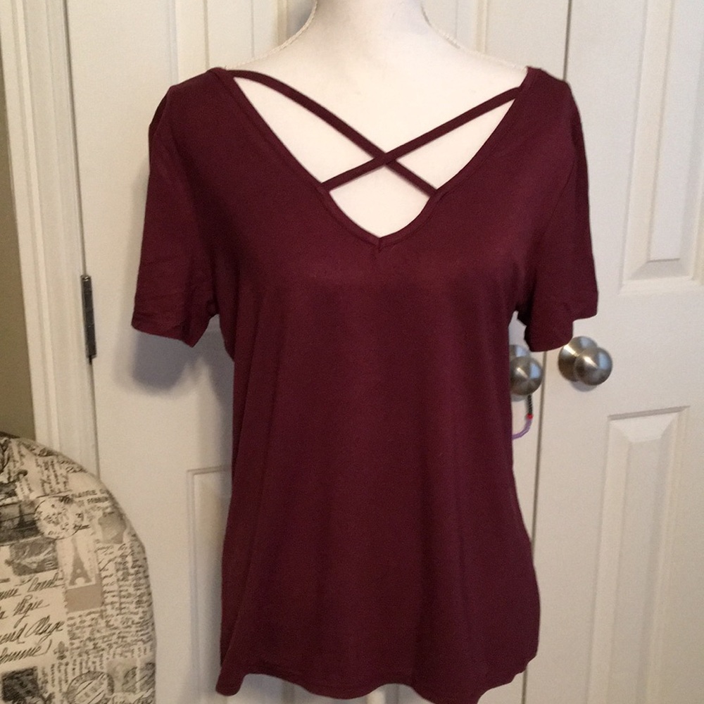 NWOT Criss Cross Top